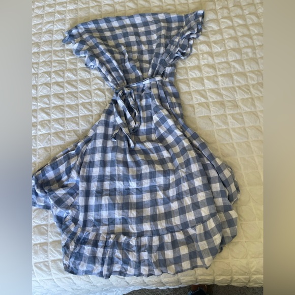 Rails Brigette Periwinkle Gingham wrap midi Dress - Picture 15 of 15